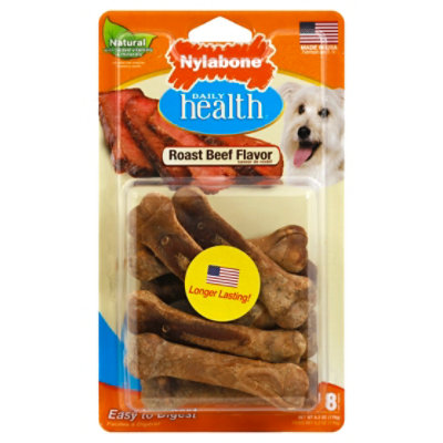 Nylabone Dog Chew Roast Beef - 8 CT - Image 1