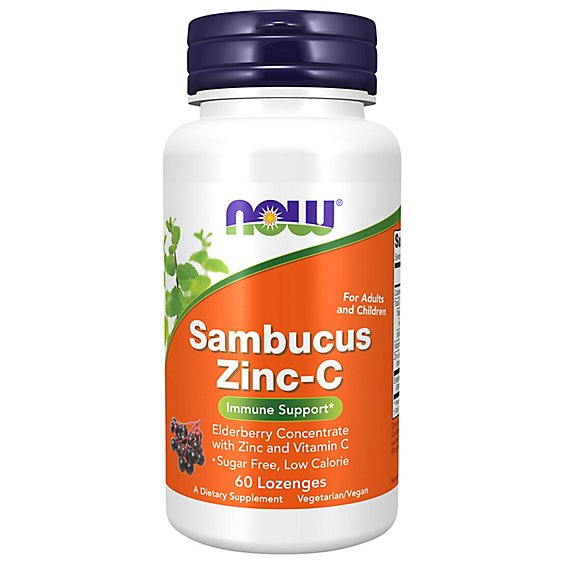 Now Foods Immune Support Sambucus Zinc C Lozenges - 60 Count