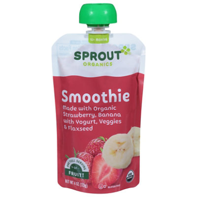 Sprout Smoothie Strawberry Banana With Yogurt Veggies & Flax Seed - 4 OZ - Image 2