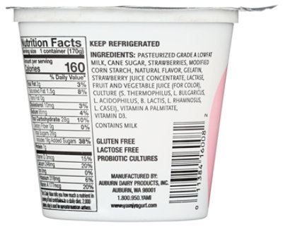 Yami Strawberry Yogurt - 6 OZ - Image 2