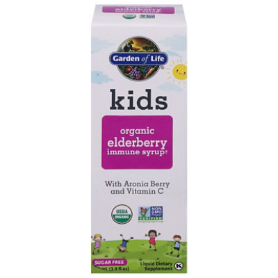 Garden Of Life Kids Organic Elderberry Immune Syrup - 3.90OZ - Image 3