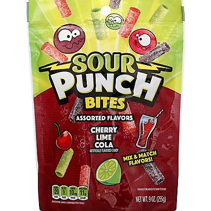 American Licorice Company Cherry Lime Cola Sour Punch Bites - 9 Oz - Image 2