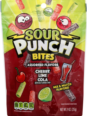American Licorice Company Cherry Lime Cola Sour Punch Bites - 9 Oz - Image 2