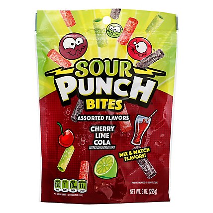 American Licorice Company Cherry Lime Cola Sour Punch Bites - 9 Oz - Image 1