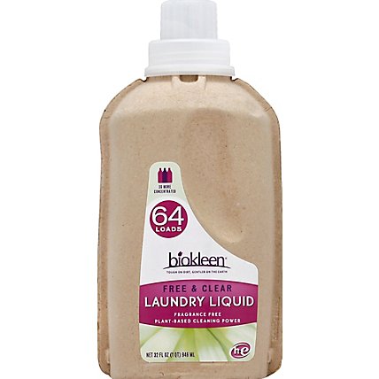 Biokleen Free & Clear Laundry Detergent - 32 FZ - Image 2