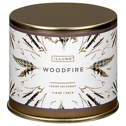 Illume Woodfire Tin Candle - EA - Image 1