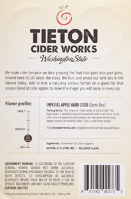 Tieton Cider Works Imperial Apple Hard Cider Cans - 6-12 Fl. Oz. - Image 4