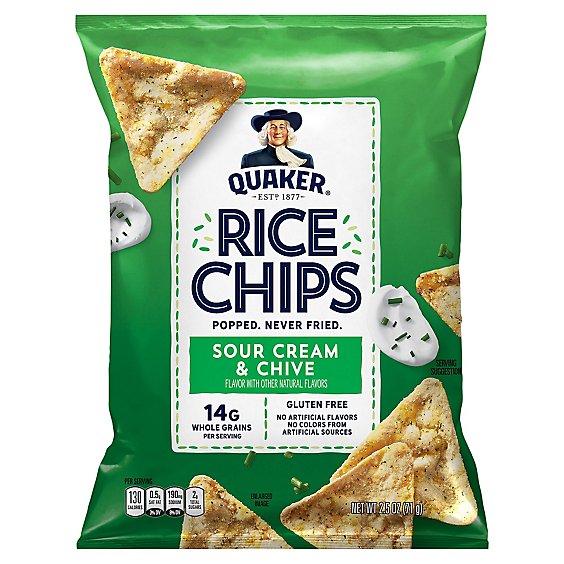 Quaker Rice Chips Sour Cream & Chive - 2.5 OZ
