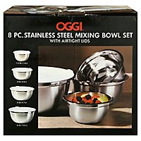 Oggi Stainless Steel Mixing Bowls With Lids - 4 CT - Image 3