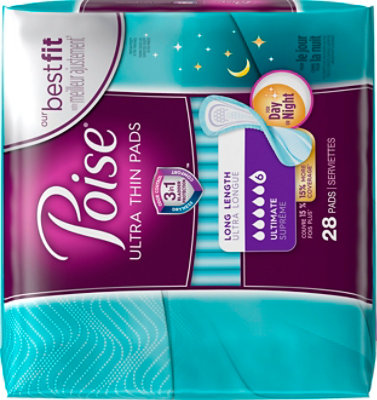 Poise Ultra Thin Pads Long - 28 CT - Image 4