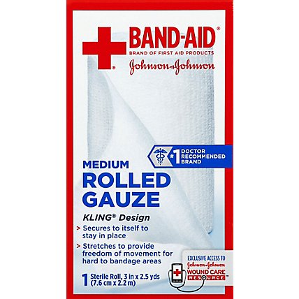 Band-aid Rolled Gauze - 25 YD - Image 1