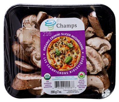 Sliced Crimini Mushrooms - Organic - Local - 7 Oz - Image 1