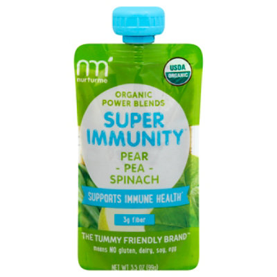 Nurturme Org Sup Immun Pear Pea Spch Pch - 3.5 OZ - Image 1