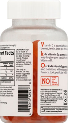 Garden Of Life Kids Vitamin D3 20mcg Gummy - 60EA - Image 5