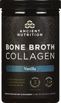 Ancient Nutrition Collegen Vanilla Bone Broth - 18.2 OZ - Image 1