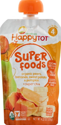 Happy Tot Organics Stage 4 Pumpkin Sweet Potato Pear - 4.22 Oz - Image 2