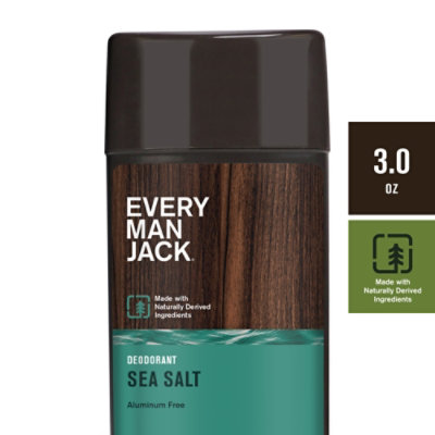 Every Man Jack Sea Salt Mens Natural Deodorant - 2.7 Oz