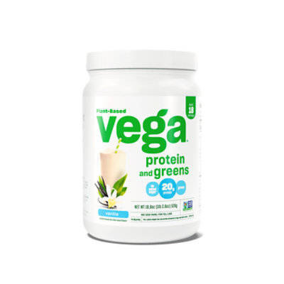 Vega Protein & Greens Vanilla Flavor Drink Mix - 18.6 OZ