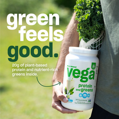 Vega Protein & Greens Vanilla Flavor Drink Mix - 18.6 OZ - Image 4