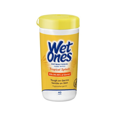 Wet Ones Tropical Splash Antibacterial Hand Wipes Canister - 40 Count - Image 1