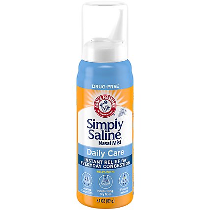 ARM & HAMMER Instant Relief For Everyday Congestion Simply Saline Nasal Mist - 3.1 Oz - Image 1