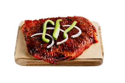 Haggen USDA Choice Beef Bourbon Peppercorn Marinated Flank Steak From Ranches in the PNW - 1.5 Lb - Image 1