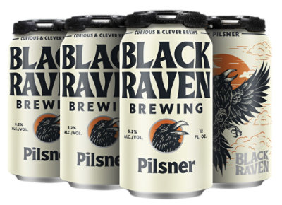 Black Raven Pilsner In Cans - 6-12 FZ - Image 1