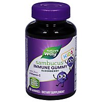 Natures Way Sambucus Dietary Supplement Gummies Standardized Elderberry - 60 Count - Image 1