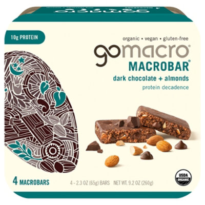 GoMacro Dark Chocolate & Almonds - 4-2.3 Oz - Image 3