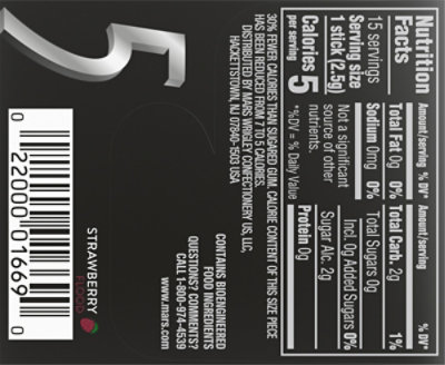 Five Sour Strawberry Gum - 15 CT - Image 6