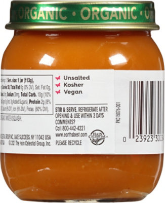 Earths Best Organic Winter Squash Stage 2 Baby Food - 4 OZ - Image 6