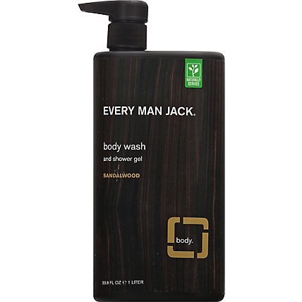 Every Man Jack Sandalwood Bodywash - 33.8 OZ - Image 2