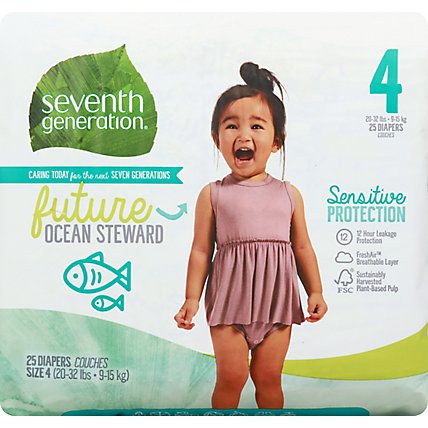 Seventh Generation Diapers Sensitive Protection Size 4 - 25 Count - Image 2