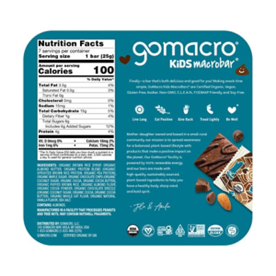 GoMacro Double Chocolate Brownie Bar - 7-0.9 Oz - Image 5