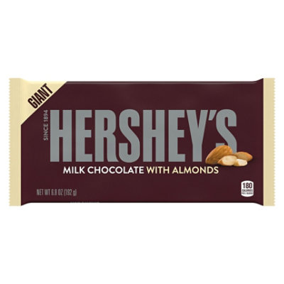 Hersheys Milk Chocolate With Almonds Giant Giant Candy Bar - 6.8 Oz - Image 3