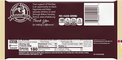 Hersheys Milk Chocolate With Almonds Giant Giant Candy Bar - 6.8 Oz - Image 6