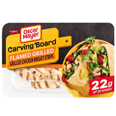 Oscar Mayer Carving Board Flame Grilled Chicken Breast Strips Lunch Meat - 6 Oz - Image 1