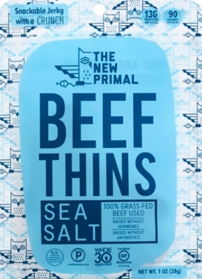 New Prmal Sea Salt Beef Thins - 1 OZ - Image 2