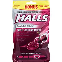 Halls Cough Drops Sugar Free Black Cherry Bonus Bag - 30 CT - Image 1