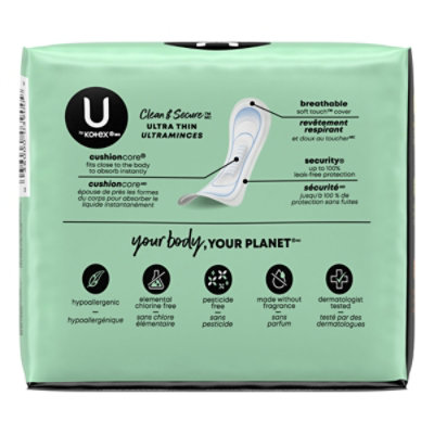 U by Kotex Clean & Secure Heavy Ultra Thin Pads - 20 Count - Image 8