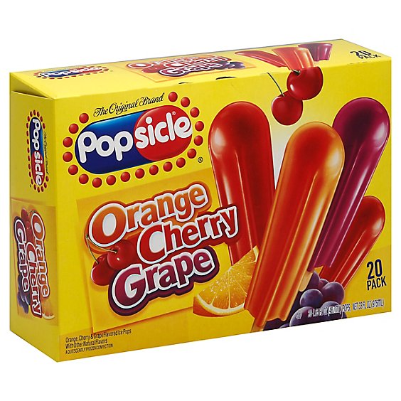 Popsicle Orange Cherry Grape Pops - 20-1.65 FZ