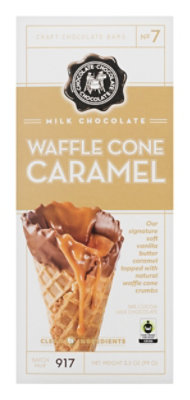 Chocolate Chocolate Chocolate Milk Chocolate Bar Waffle Cone Caramel - 3.5 Oz - Image 1