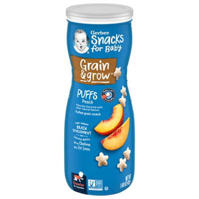 Gerber Puffs Peach Cereal Snk Cnstr - 1.48 OZ - Image 3