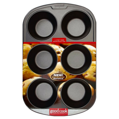 GoodCook Texas Muffin Tin Non Stick 6 Cups - EA - Image 1