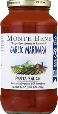 Monte Bene Pasta Sauce Garlic Marinara - 24 Oz - Image 2