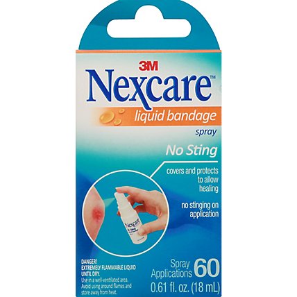 3M Nexcare No Sting Liquid Bandage Spray - .61 OZ - Image 2