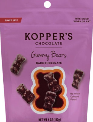 Koppers Chocolate Dark Chocolate Gummy Bears - 4 OZ - Image 2