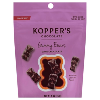 Koppers Chocolate Dark Chocolate Gummy Bears - 4 OZ - Image 1