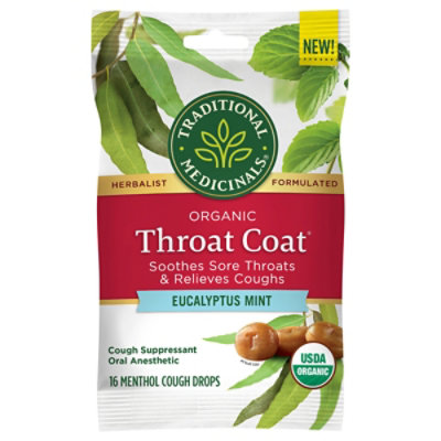 Traditional Medicinals Throat Coat Eucalptus Mint - 16CT - Image 1