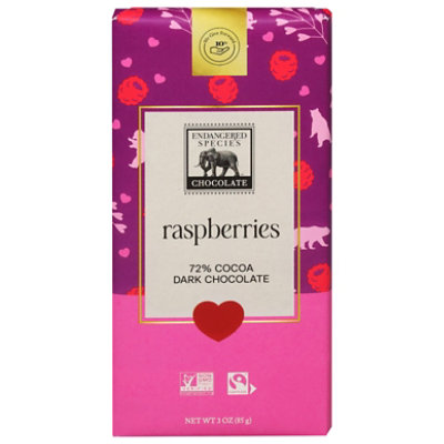 Endangered Species Choc Bar Ck Choc Raspbry - 3 OZ - Image 3